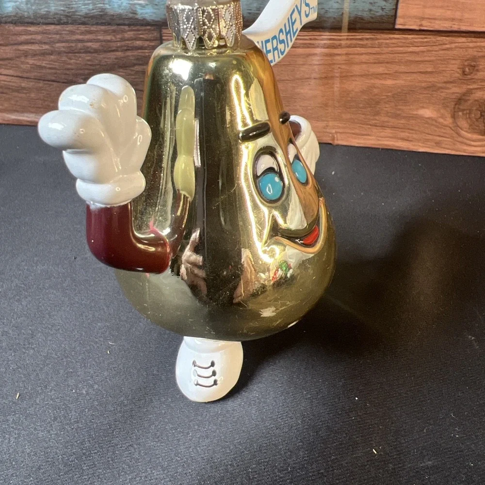 Vintage 1998 Set‎ Of 4 Hershey's Kisses Glass Christmas Tree Ornaments  4